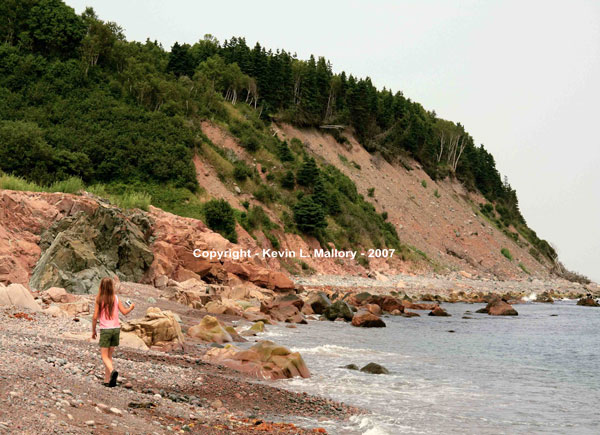 19 - Young Girl Walking Along the Coast on the Cabot Trail - Cape Breton 19 - Young Girl Walking Along the Coast on the Cabot Trail - Cape Breton