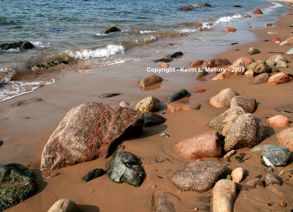 28 - The Reddish Sandy Beach and Bolders at Low Tide - Cape Breton 28 - The Reddish Sandy Beach and Bolders at Low Tide - Cape Breton